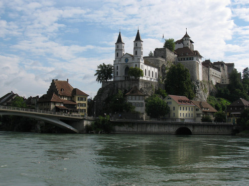 by chrchr_75 on Flickr.Schloss Aarburg in Aargau canton of Switzerland.