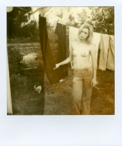 bradelterman:  It’s all happening! Purple Diary just published four of my world exclusive Dora Yoder photos from my shoot in her Hollywood backyard yesterday. Merci Olivier! This frame was done with film from The Impossible Project.  The photo shoot