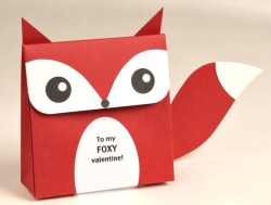 scissorsandthread:  Foxy Valentine Favors | Paper Source I know that Valentine’s Day is a few weeks away, but if you’re like me you like to get a jump start on things! These little foxy bags are so adorable, even if you didn’t fill them with anything