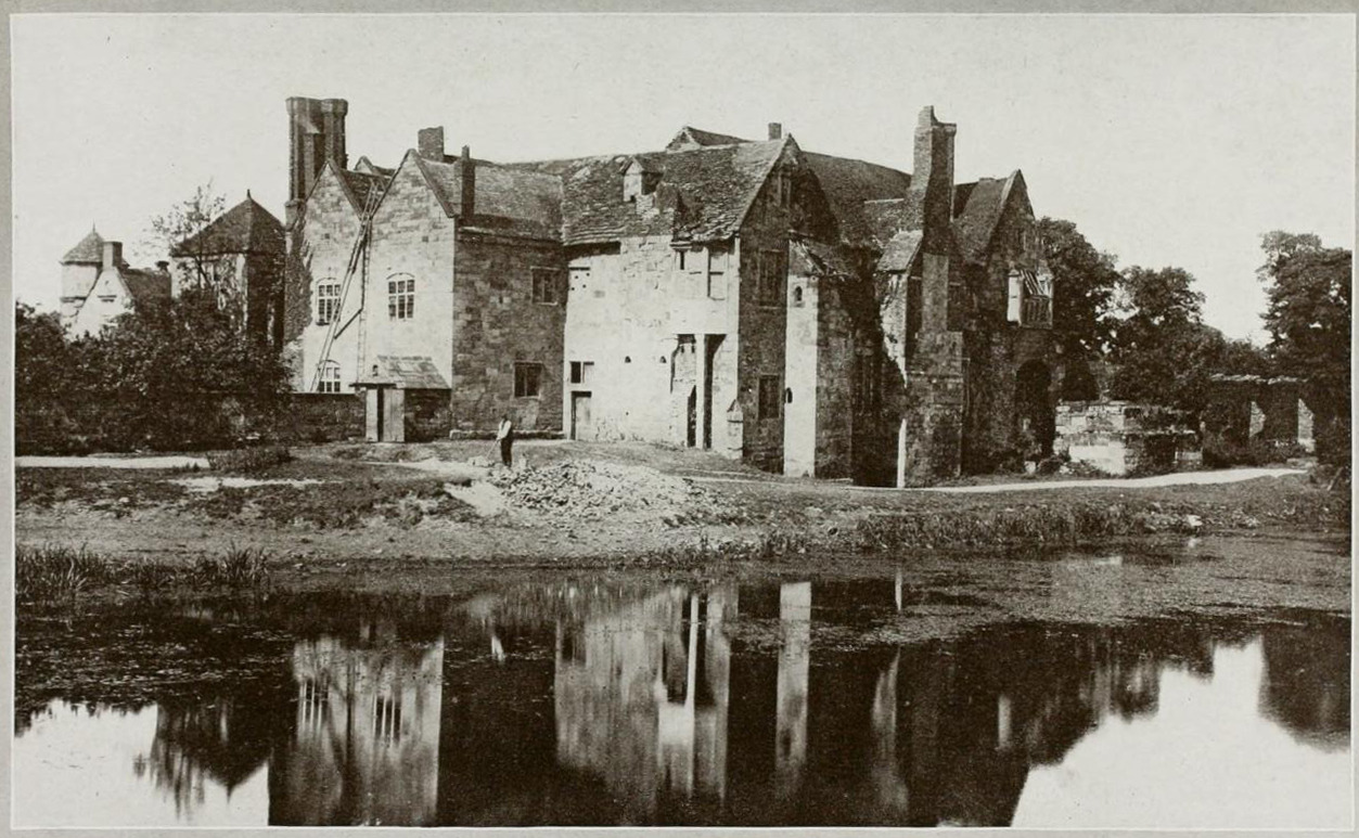 © F. Frith & Co., Ltd., ca. 1920s, Madeley Court, Scotland
“This picturesque old gabled residence, now uninhabited, is said to have been built by Sir Robert Brooke, and has a magnificent dining hall, which still contains a fine fireplace, an oak...