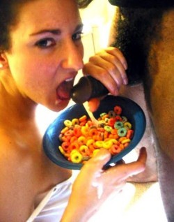 cherrycompany-cuckolds:  She’s preparing breakfast for you, cuckold… goop loops.