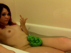 pornojose1:  secretlynaughty:  To all the fucks who beg me to post my pussy. This one’s for you.     Hahaha…well at least the frog looks super happy!! :-)