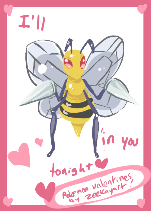 fypblog:  zeekayart:  “pokemon” valentines 3. 1 and 2.  Get your Valentine’s on you memers… you dreamers… 