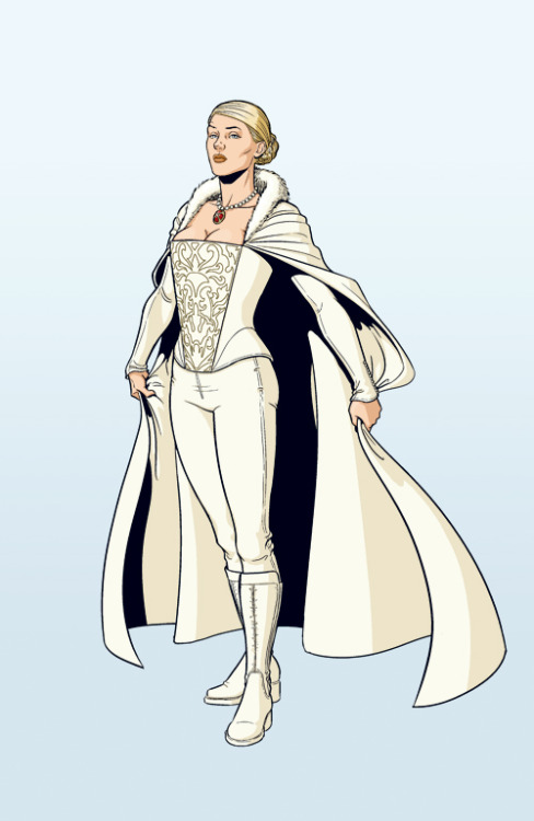 mckelvie:Emma Frost | The White Queen.A quick design, but the thinking behind it was: if she’s calle