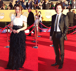 Emilia Clarke and Kit Harington arrive at