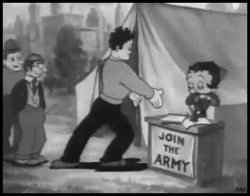 mothgirlwings:  Betty Boop in There’s Something About A Soldier (1934) - by Max