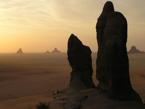 by ursulazrich on Flickr.Remote saharian landscape in Republic of Chad.