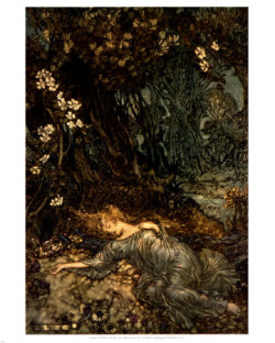 Lostinwitchwood:  Arthur Rackham, Titania From Midsummer Night’s Dream  Always