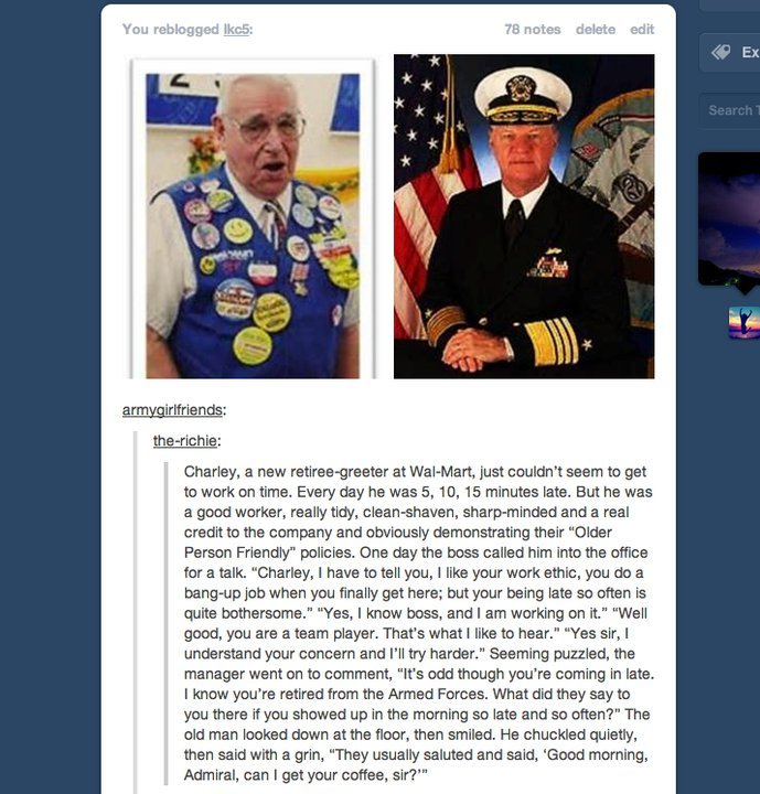 dogtags-highheels-hooah:  alphamikecharlie:  soldierporn:  A Veteran’s Second Career.
