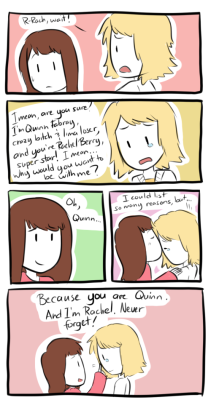 littleolrabbit:  Because they’re Quinn and Rachel. Really it’s that simple. 