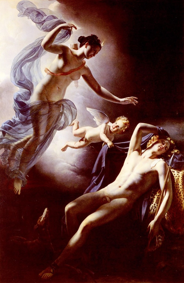 missfolly:  Diana and Endymion, first half of 1800s, by Jérôme Martin Langlois 