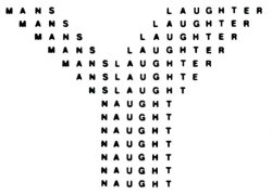 visual-poetry:  »manslaughter« kathy schenkel