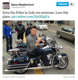 michaelhayes:  Reblog this if you agree that Steve Weatherford is having the best week of his life at the Super Bowl in Indianapolis.  Reblog this if you think Steve Weatherford is having the best life in existence.