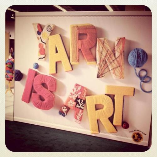 DIY Inspiration: Wrapped Yarn Letters. Yarn is Art. From CHA (Craft and Hobby Association). Found on