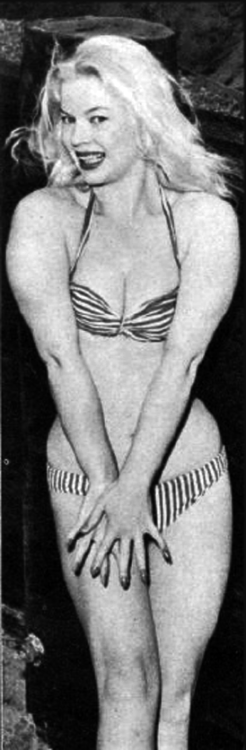 Betty O'Ray  (strip tease dancer and model)from Glamour Parade magazine oct.1957