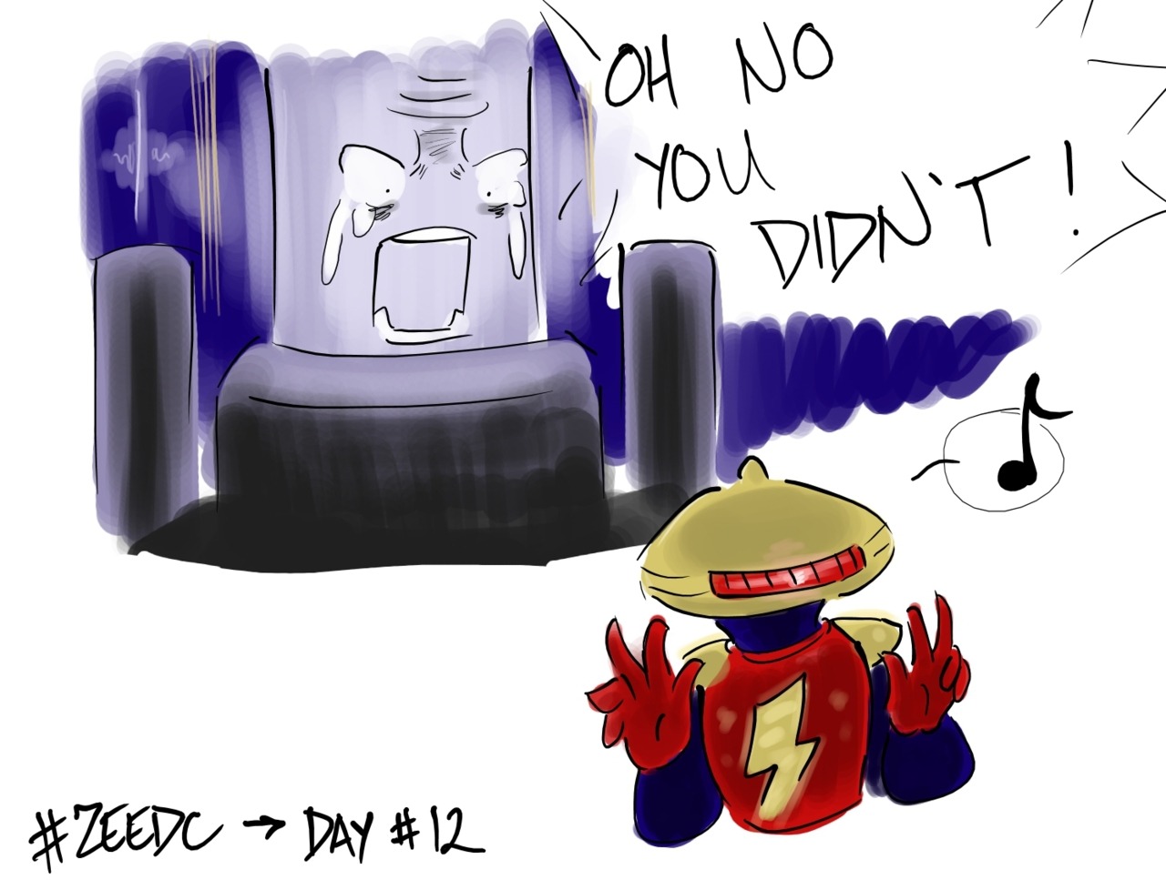 Zee&rsquo;s Drawing Challenge - Day #12 [Power Rangers Go] Alpha, so mean. (Fun