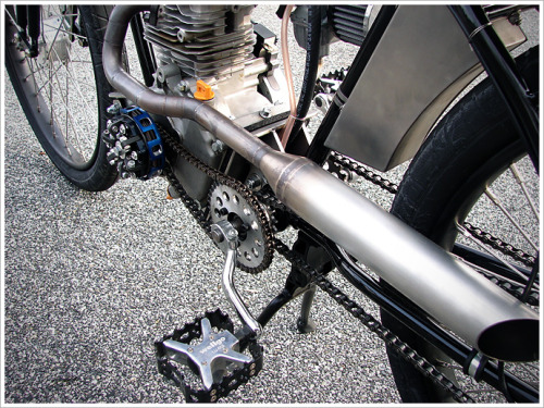 stonedcouch:  “The remaining components on the build are a mixture of modified bicycle, motorcycle, 