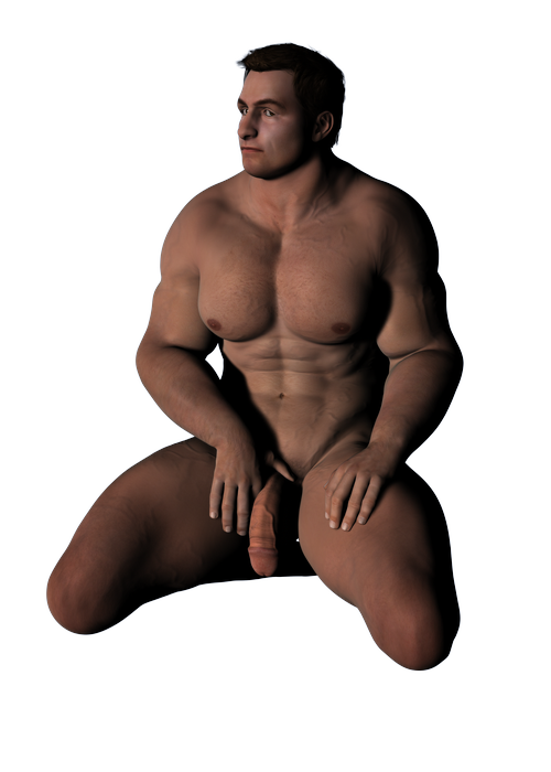Another render. I&rsquo;m thinking he might be a jock, a wrestler maybe?