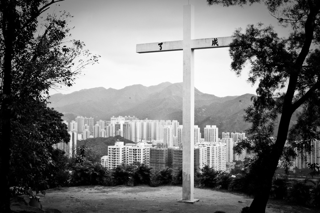 Cross and highrise, HK. 2009