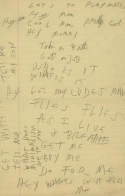 isleptwithjoeyramone:  Joey Ramone’s handwritten