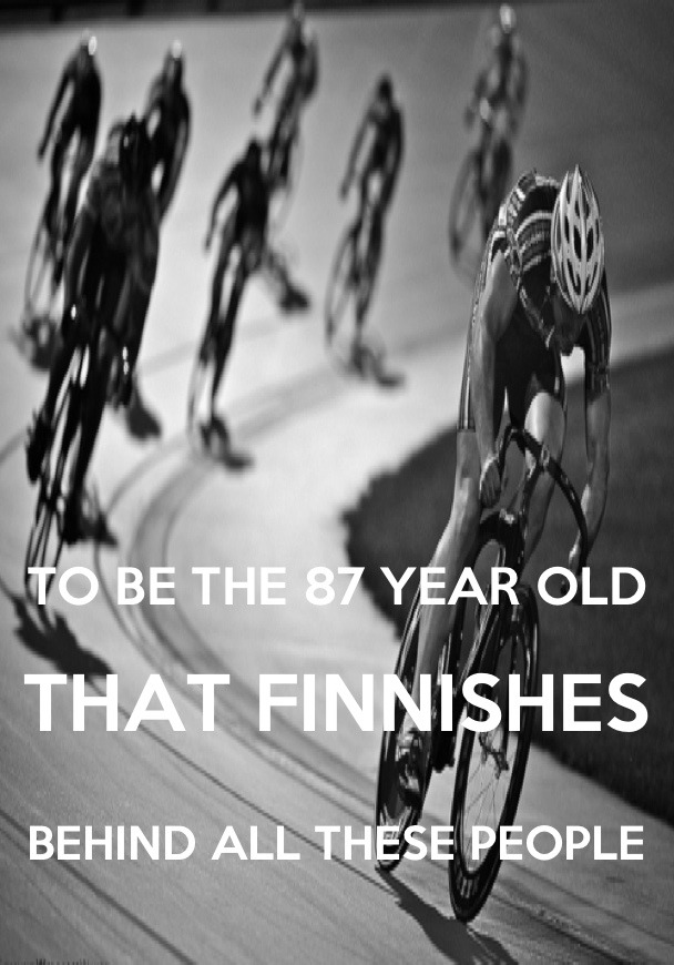 I&rsquo;m am always jealous of the older folks who Finnish big race events. And