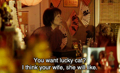 thegirlwhocounted:   Sherlock bought his wife a lucky cat for Christmas. 