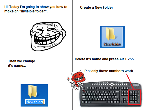 How to create an Invisible Folder