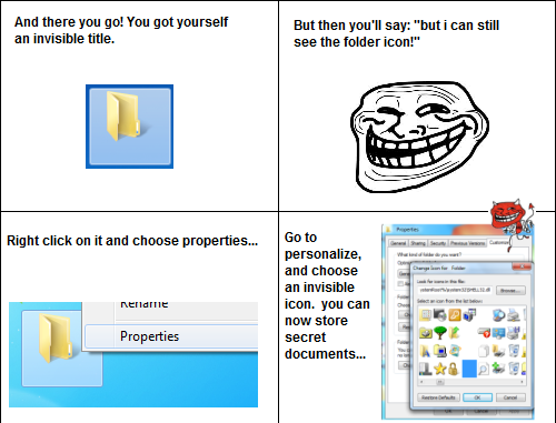 Porn Pics How to create an Invisible Folder