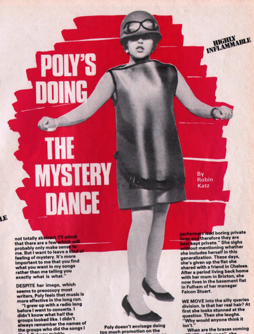 superseventies:Poly Styrene in Smash Hits magazine, 1979.