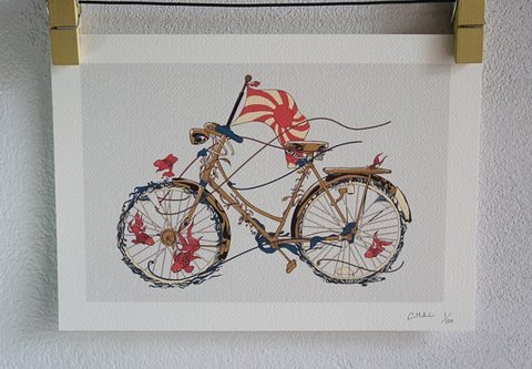 chirosangaku: FFFFOUND! / EVERYONE - Cycling Fish Print by huebucket on Etsy