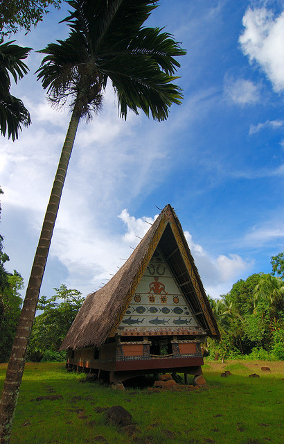 by CasaDeQueso on Flickr.A traditional bai, or meeting house, on the Palau’s largest island, B