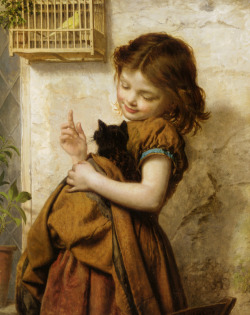 fuckyeahpreraphaelites: Her Favorite PetsSophie Gengembre Anderson  