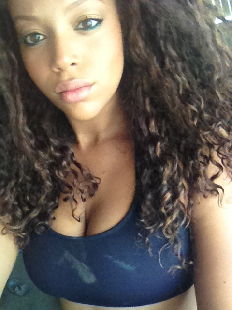 realtalkwithskye:  Make up smudge on my sports bra 