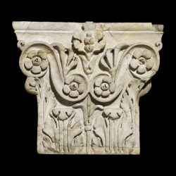 theancientworld:Marble pilaster capital from the Pantheon in RomeFrom the Pantheon in Rome, Italy  AD 118-128The British Museum“These marble capitals come from the interior of the Pantheon, one of the most iconic buildings of ancient Rome. They were originally located at the top of shafts of porphyry – a rare and expensive stone – and decorated the upper area of the round Pantheon, beneath the dome. The walls, and the floor beneath, were covered in colourful marbles and other precious stones.”