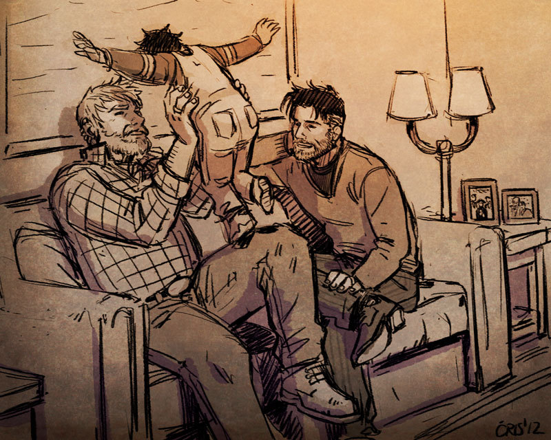 cris-art:  “Grandpa Teddy and Zayde Billy”, fast sketch from livestream. I