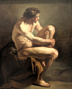 necspenecmetu:  Charles-Andre van Loo, Male Nude, 18th century