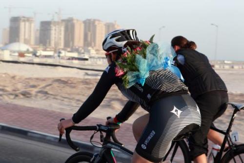 womenscycling:  Ladies Tour Of Qatar 2012 - Stage 3: Katie Colclough (Specialized - Lululemon) Heads