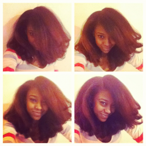 neffyfrofro:  3 long hours later! I haven’t seen my hair like this in over a year. I can’t imagine doing it again anytime soon. 