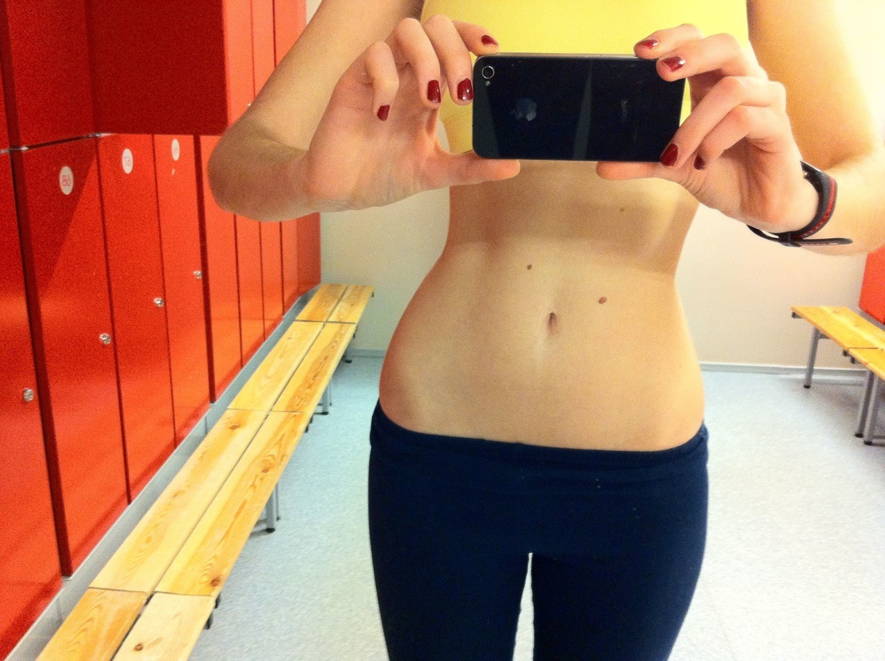strive-for-progress:  Me at the gym about a month ago. Time to take a newer pic I