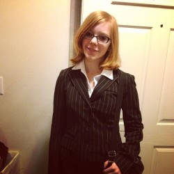 Maranda leaving for her government mock senate session. (Taken with instagram)