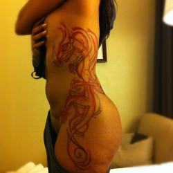 miyabailey:  Dragon “Side Body” Tattoo….. (Taken with instagram) 