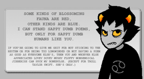 thevvioletprince: Homestuck valentines! C: Part 2! credit for the amazing poems goes to the lovely C