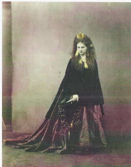 smalltalkers:
“ Virginia Oldoini, countess of Castiglione, mistress of Napoleon III, patron of experimental photography, experimental photographer. She sent this photograph of herself, titled Lady Vengeance, golden dagger in hand, to her husband.
”