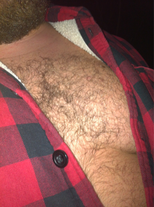 chubbyaddiction:  freerangebeef:  What’s under the flannel.  Damn, is this hot…
