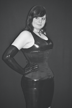 anton00100:  dereksdisco:  agastoldfart:  bdsl:  Wonderful Katie some years ago  OMG what a latex lovely, killer corset too! Plus the ever present steel collar around her throat. If this picture is years old that means Katie has been collared for years