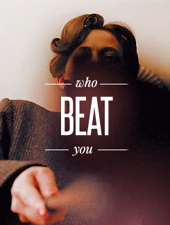 atomicpress:  It’s been a pleasure. Don’t spoil it. This is how I want you to remember me. The woman who beat you. 