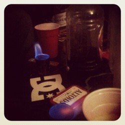 abombgoesboom:  Flaming dr. Peppers (Taken with instagram) My shit! 