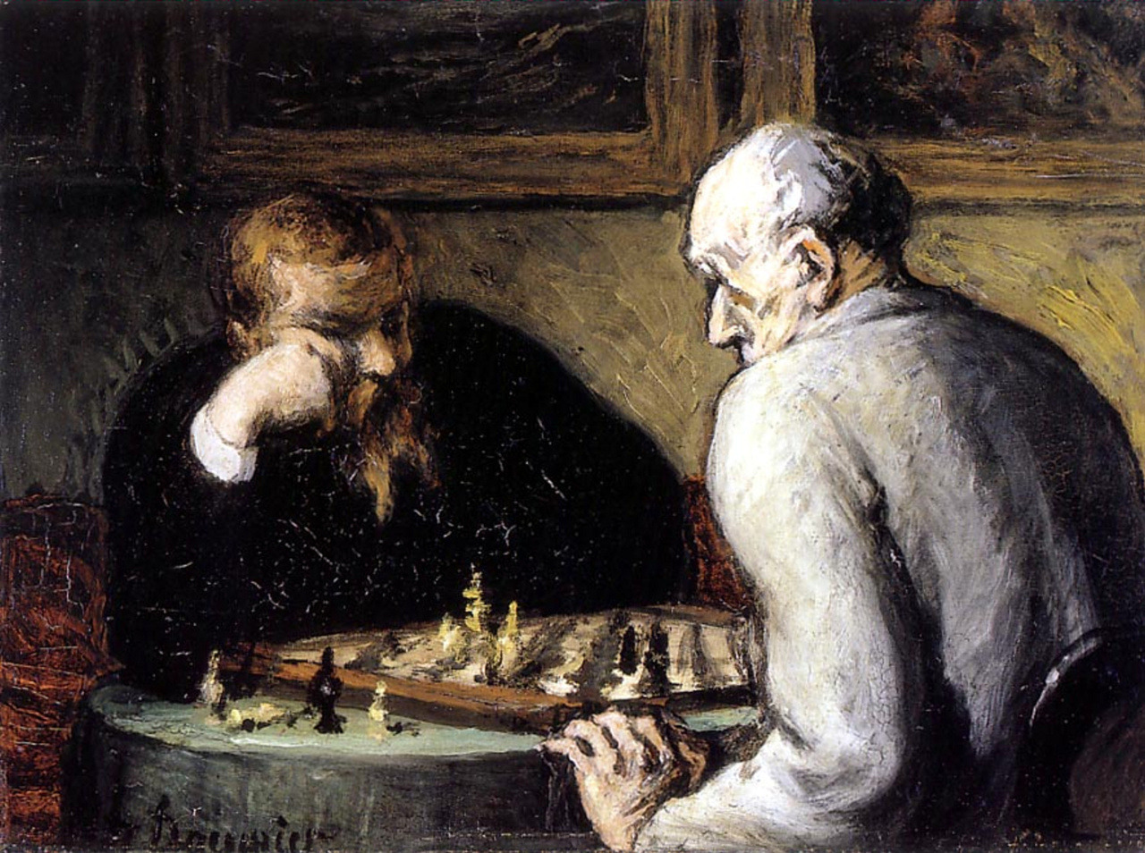 peira:  Honoré Daumier:  Les Joueurs d’échecs (The chess players) 1863 