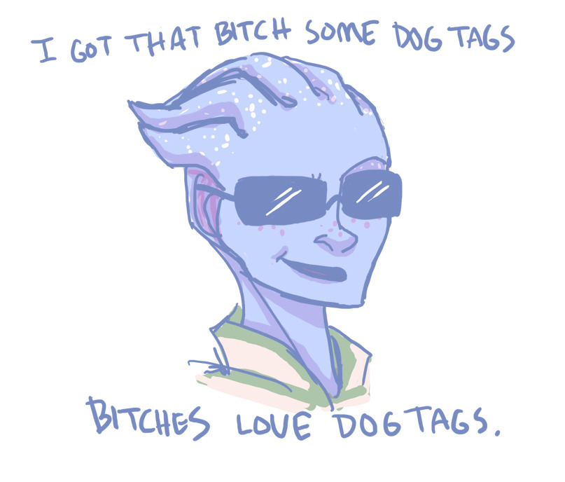 rebloggening:  I was doodling Liara, and she ended up looking really smarmy. So then