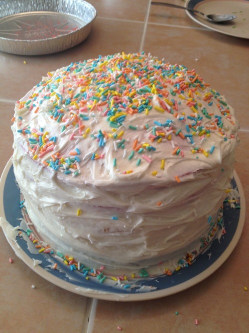 Porn Pics i made my first rainbow cake!